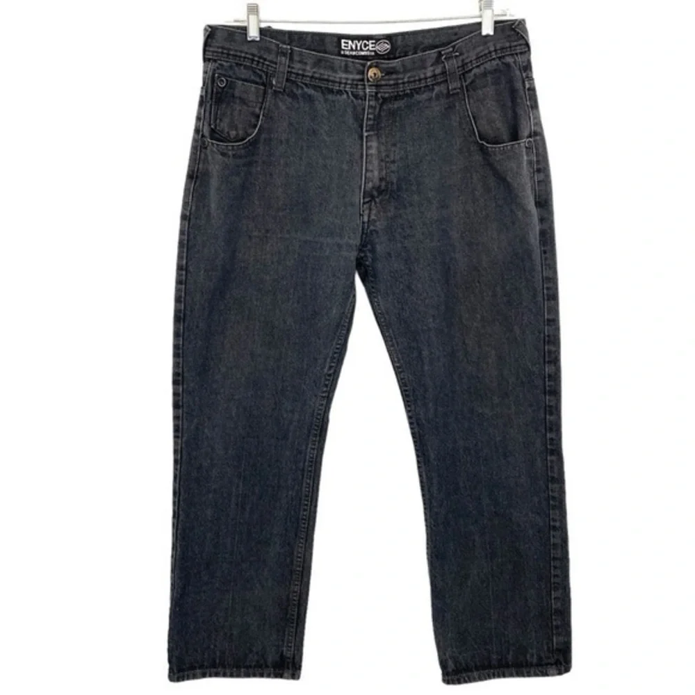 Enyce Men’s Faded Black Vintage Denim Jeans 38x32